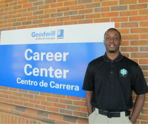 Michael Paywala In Front Of Goodwill's Career Center