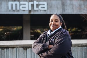 Highway construction graduate works as a MARTA bus driver
