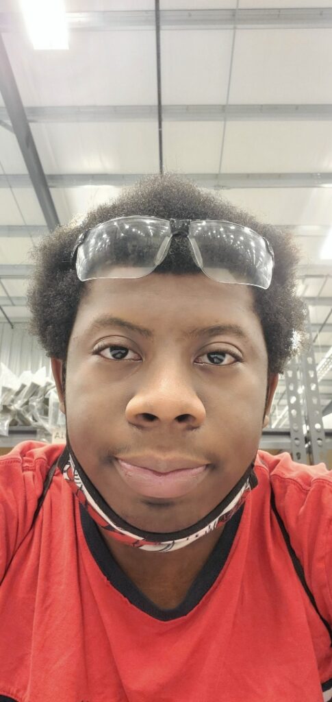 black male with glasses