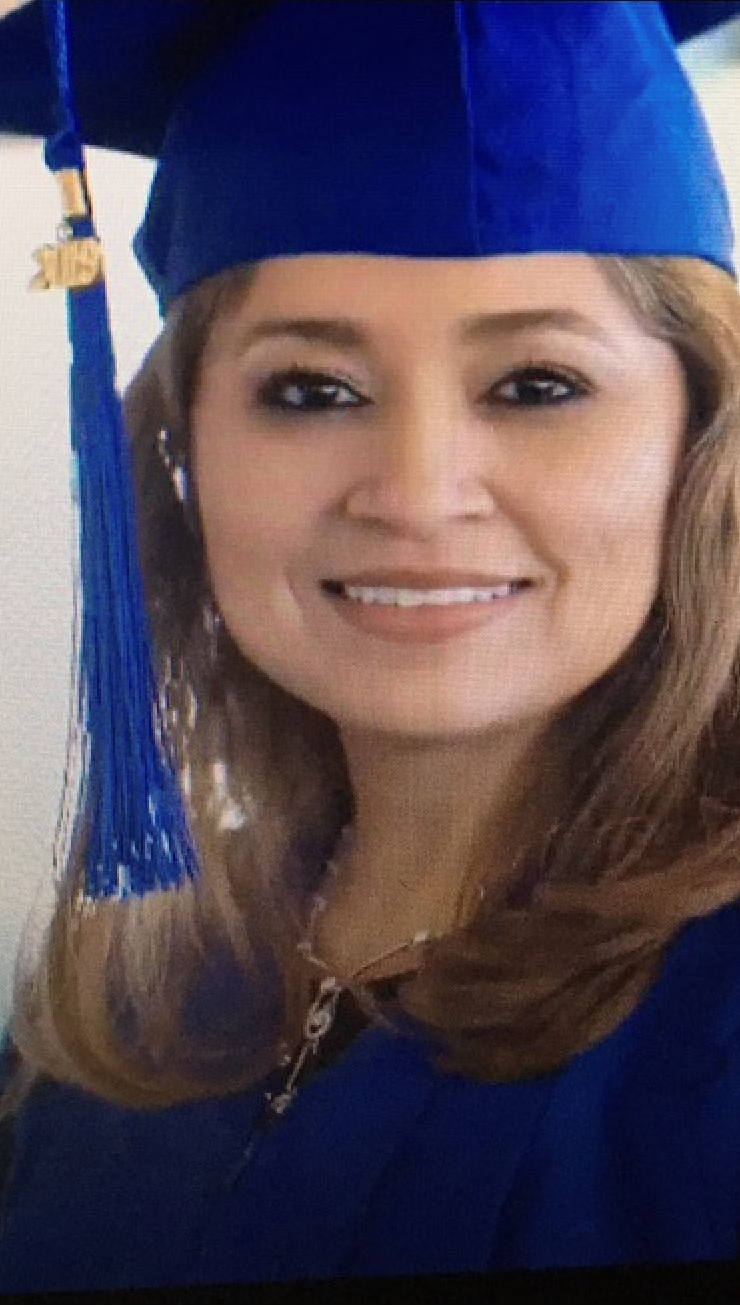 Woman with graduation cap