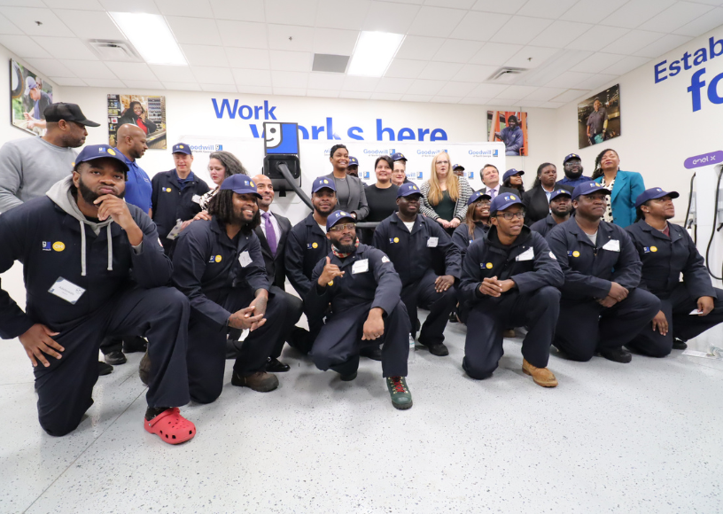 clean tech class posing