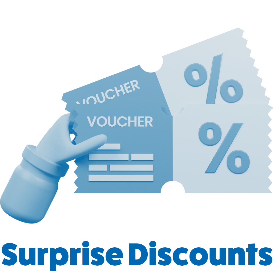 Surprise discounts graphic