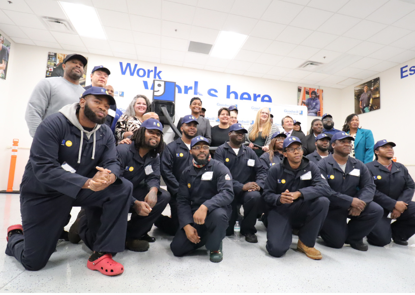 Team members with clean tech participants