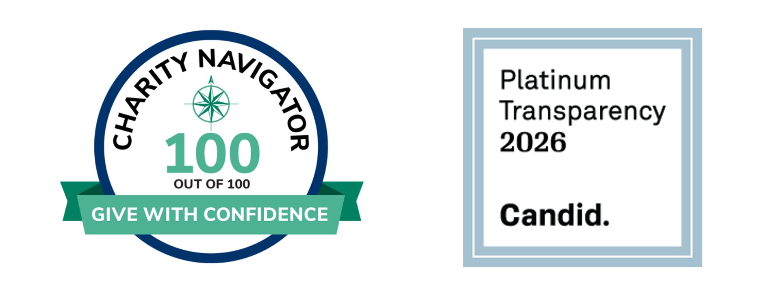 2026 Candid and Charity Navigator seals