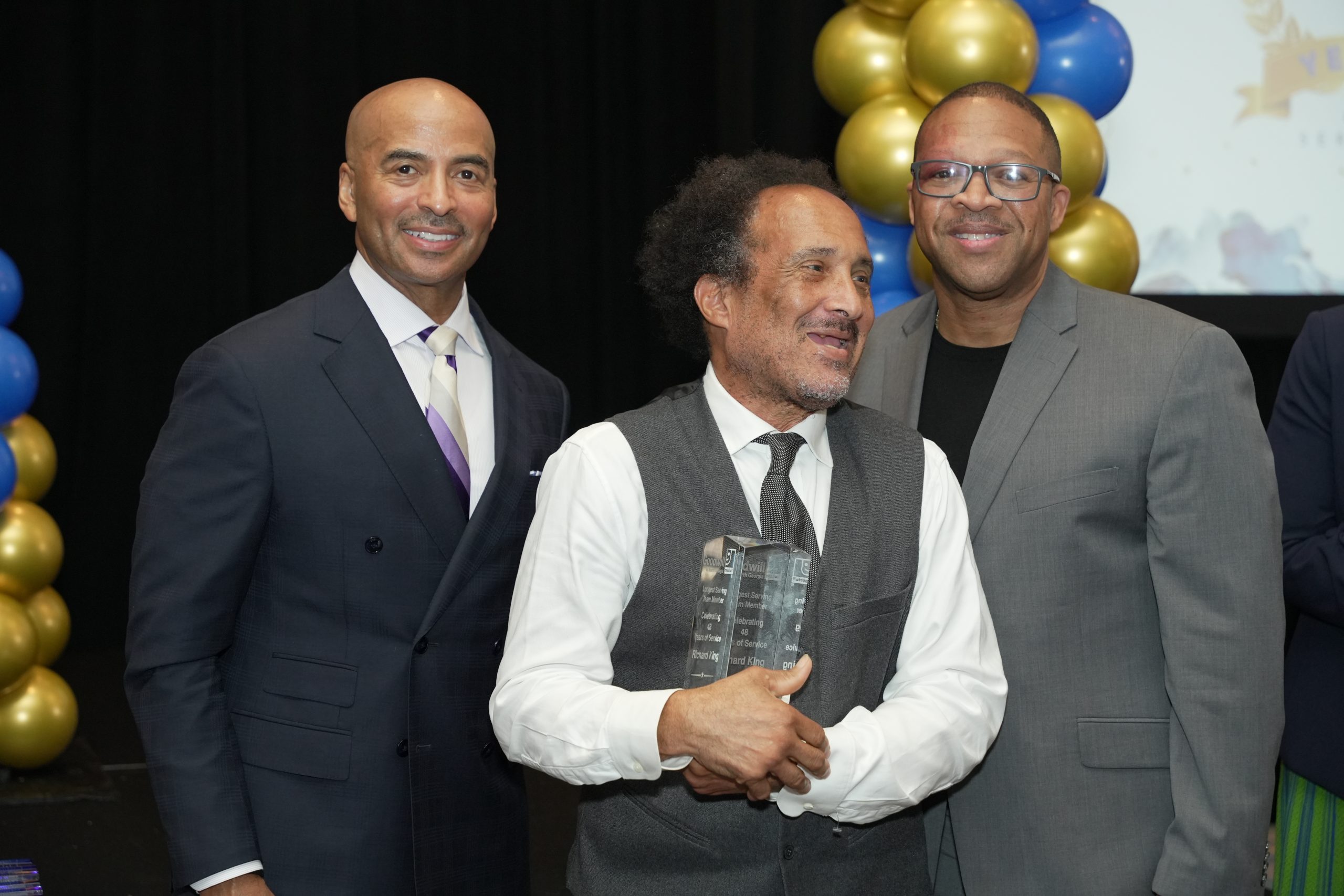 Photo from celebration of service with Keith Parker and Dell McKinney