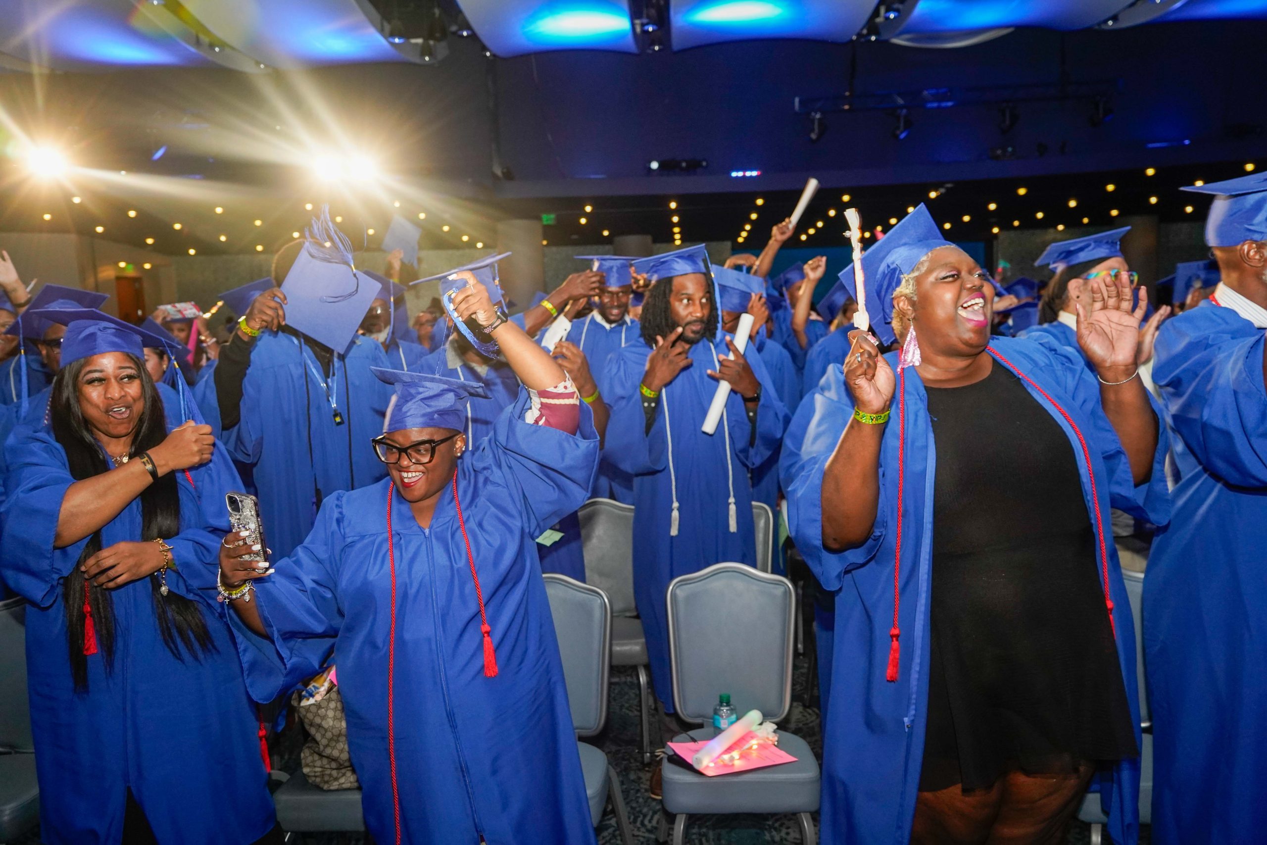 People cheering at 2026 graduation